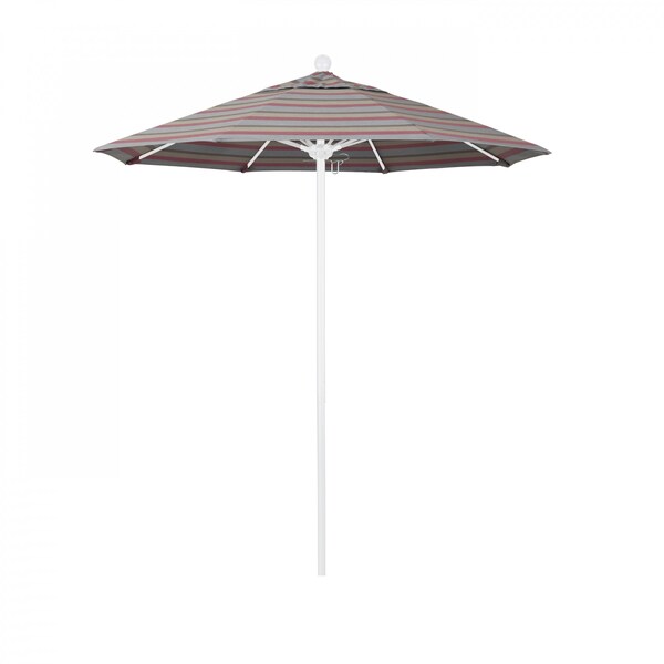 California Umbrella 7.5' Matted White Aluminum Market Umbrella, Sunbrella Gateway Blush 194061334171 - main